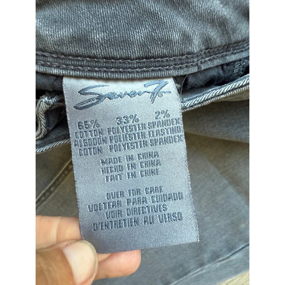 Seven7 Jeans, star embellishment, raw hem, women's size 10, Skinny - Picture 4 of 7